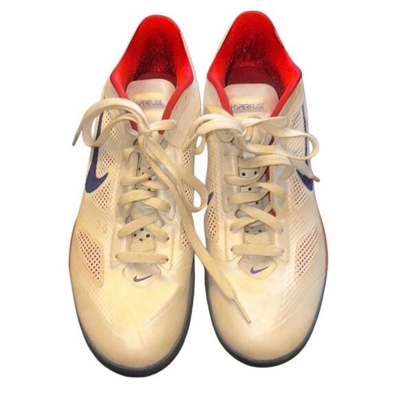 NIKE ZOOM HYPERFUSE LOW sz Mens 9.5 blue white red - Picture 8 of 8